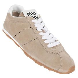 Miu Miu Plume Suede Sneaker Orange