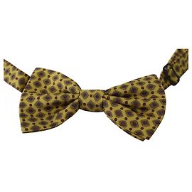 Dolce & Gabbana Yellow Pattern Silk Adjustable Neck Tie Yellow