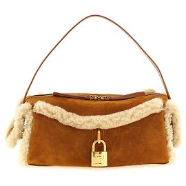 Balmain Borsa a tracolla in vitello marrone Marrone