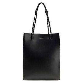 Jil Sander Bolsa de ombro Bos Taurus em couro de bezerro preto Preto