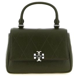 Tory Burch Sac à main bicolore en cuir de vachette Vert