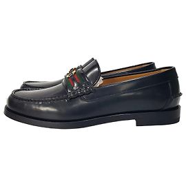 Gucci Mocassins Interlocking Web Stripe Preto