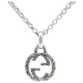 Gucci Collier entrelacé en argent Argenté