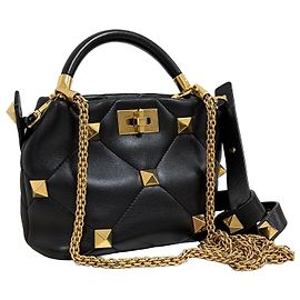 Valentino mala Tote e mala de ombro Roman Stud Preta Preto