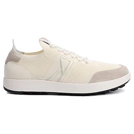 Kiton Sapatilhas de algodão técnico Cream White Branco