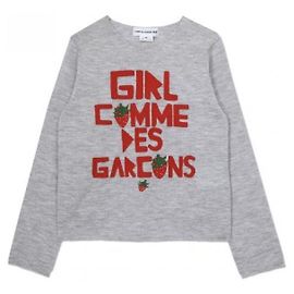 Comme Des Garcons Strawberry Westfall Logo Knit NQ Grey Braun