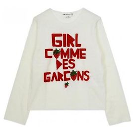 Comme Des Garcons Suéter Logo Knit NQ Branco Branco