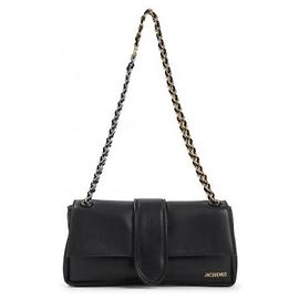 Jacquemus Sac à chaîne en cuir de lamm noir Noir