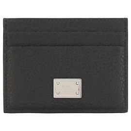 Dolce & Gabbana Black Calf Leather Bos Taurus Wallet Black