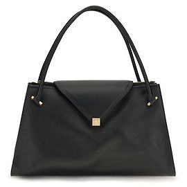 Versace Bolsa de ombro Bos Taurus em couro de bezerro preto Preto