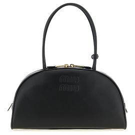 Miu Miu Bolsa de ombro em couro de bezerro preto Preto