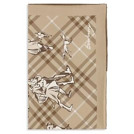 Sciarpa Burberry Check Paws on Parade in seta beige Beige