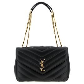 Autre Marque Bolsa de ombro em pele de cordeiro preta Preto