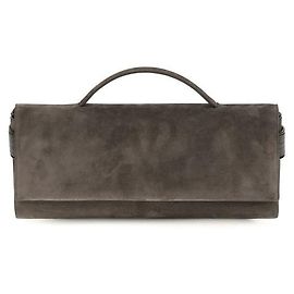 Brunello Cucinelli Sac à main en cuir daim marron Marron