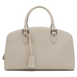 Louis Vuitton Pongee PM Shopper Tasche Weiß Leder Weiß