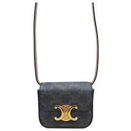 Céline Mini Claude Triumph Canvas Marrom