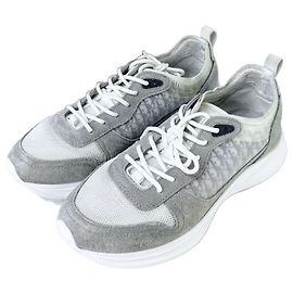 Dior Runner Sneaker aus grauem Wildleder Braun