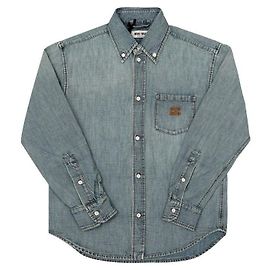 Miu Miu Camicia in denim chambray da donna Blu