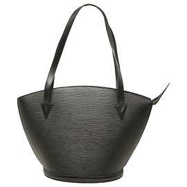 Black Louis Vuitton Epi Saint Jacques GM Long Strap Tote Bag Black