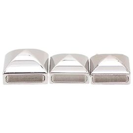 Hermès Conjunto de anéis para lenço Silver Medor Prata