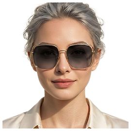 Dior Sunglasses Square Oversized Gold Metal Golden