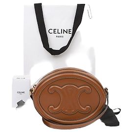 Céline Borsa a tracolla Triomphe Oval Tan Marrone