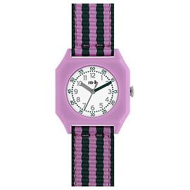 Autre Marque Stripes Lavender Field Watch Pink