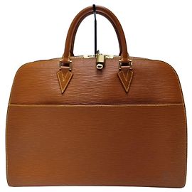 Louis Vuitton Sorin Briefcase Camel Unisex Document Bag Brown