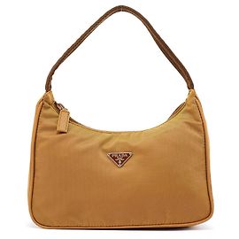 Prada Borsa Mini Hobo MV515 Beige Tessuto Beige