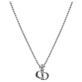 Dior Collier Cubic CD Silver Argenté