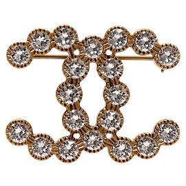 Broche Cubic Chanel Dorada de Metal Dorado