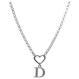 Dior Collar Heart-Cubic Silver Plata