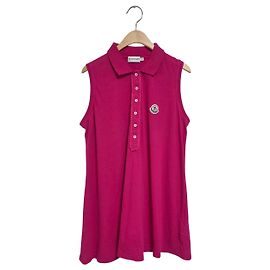 Vestido sin mangas Moncler rosa de algodón Rosa