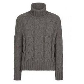Tom Ford Baby YAK Rollkragenpullover mit Zopfstrick Braun