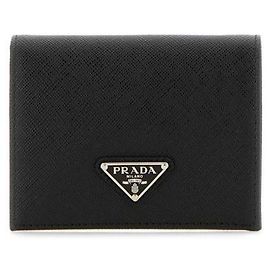 Prada Small Saffiano Leather Wallet Black