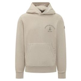 Moncler Sudadera con capucha de algodón Rowing Logo Castaño