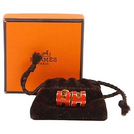 Hermès Orecchini Pop Ash Oro Arancione Arancione