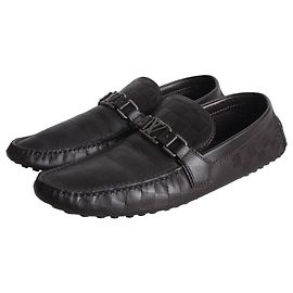 Louis Vuitton Damier Driving Loafer Silber