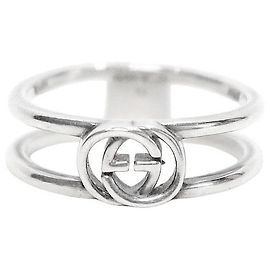 Gucci Interlocking Silver Ring Silvery