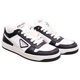 Prada Baskets Downtown en cuir Marron