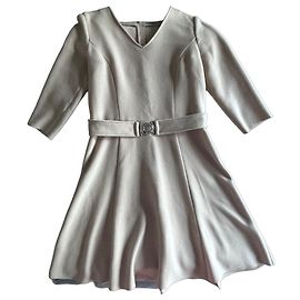 Autre Marque ANDRES Beige wool dress Beige