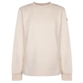 Moncler Herren Sweatshirt mit Rundhalsausschnitt Weiß