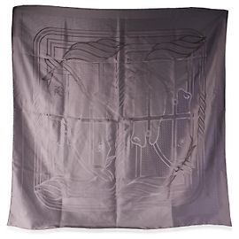 Lenço Hermès Quadrige em seda cor Slate Purple 90 Outro
