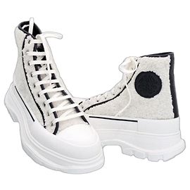 Alexander Mcqueen Sapatilhas Shearling Tread Slick Marrom