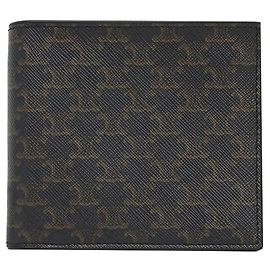 Céline Triomphe Canvas Men's Wallet Black