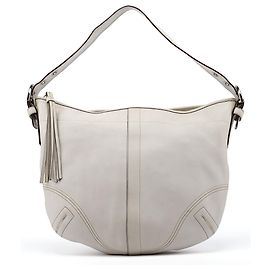 Coach Bolsa de ombro hobo crescente 8A03 em couro branco Branco