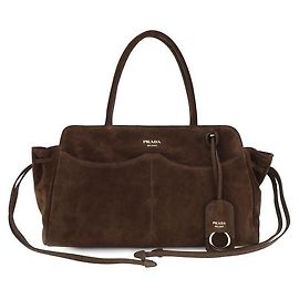 Prada Borsa a tracolla Bos Taurus in pelle di vitello marrone Marrone