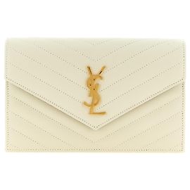 Autre Marque Clutch em pele de vitelo branca Branco