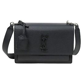Autre Marque Sac à épaule Sunset en cuir noir Noir