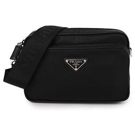 Bolso bandolera Prada de nylon negro Negro